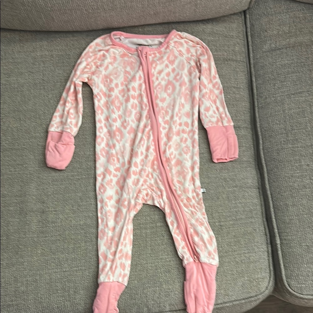 Caden Lane Pink Floral Footie One Piece